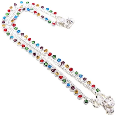 Jewar Mandi Silver Plated Anklet